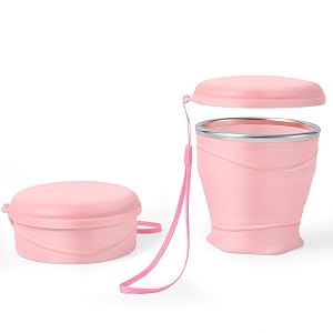 260ml silicone cup pink