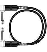 Augioth 12Inch Guitar Patch Cable 30 CM Performance Guitar Effect Pedal Cables Angled to Angled