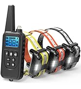 F-color Dog Training Collar with Remote 2600ft Shock Collar for Small Medium Large Dogs Breed Wat...