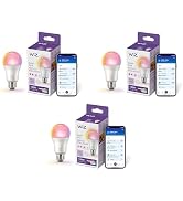 WiZ Connected 100W A19 LED Smart Light Bulbs Color 3-Pack - Connects to Your Wi-Fi - E26 Smart Bu...