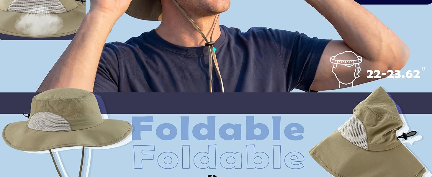 foldable sun bucket hat