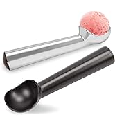HAKSEN Ice Cream Scoop, 2PCS Ice Cream Spoons Antifreeze Non-Stick Scoopers Aluminum Alloy for Fr...