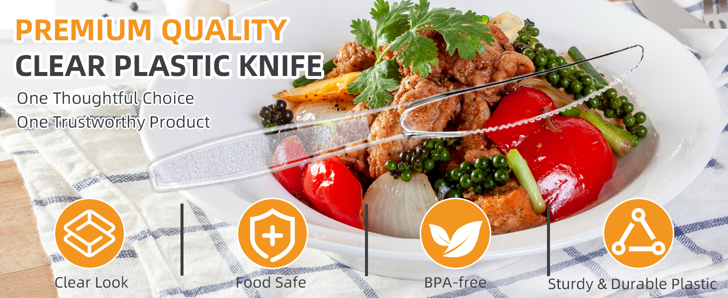 180pcs plasic knife