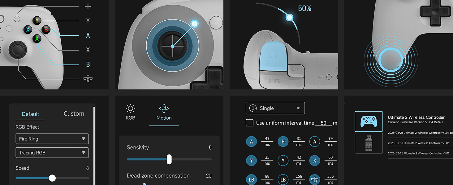 wireless gaming controller windows android hall effect triggers tmr joysticks