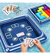 Funscape Floating Table Games for Pool, Adult Pool Toys W/Waterproof Playing Cards, Swimming Floa...