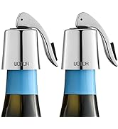 WOTOR Wine Stoppers Stainless Steel Wine Bottle stopper Plug with Silicone, Reusable Wine Saver, ...
