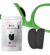 Setex Gecko Grip Ultra-Thin 0.6mm Anti Slip Eyeglass Nose Pads, (5 Black Pair) USA Made, Innovati...
