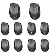 E-YOOSO Wireless Mouse for Laptop, Portable Optical Computer Mouse, 6 Buttons, Cordless 2.4GHz wi...