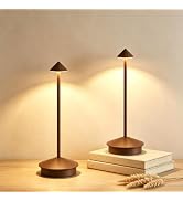 EJQ 2 Pack LED Cordless Table Lamp, Portable 6000mAh Rechargeable Aluminum, Touch Control Outdoor...