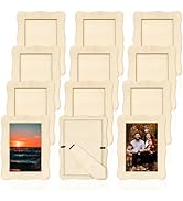 RYKOMO 12 PCS DIY Wood Picture Frames, Unfinished Solid Wood Photo Picture Frames 7.5 x 5.5 Inch ...