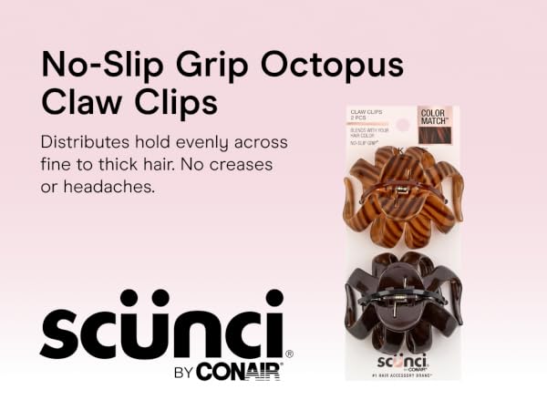 No-Slip Grip Octopus Claw Clips