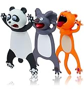 Funny 3PCS Wacky Pals Bookmarks - Cute Animal Bookmarks for Kids