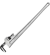 MAXPOWER 48-inch Pipe Wrench, Heavy Duty Large Straight Plumbing Wrench Smooth Jaw Aluminum Pipe ...