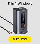 Baseus Spacemate Docking Station 11-in-1 with Triple Display for Windows | 2 x HDMI 1 x DP 4K @ 6...