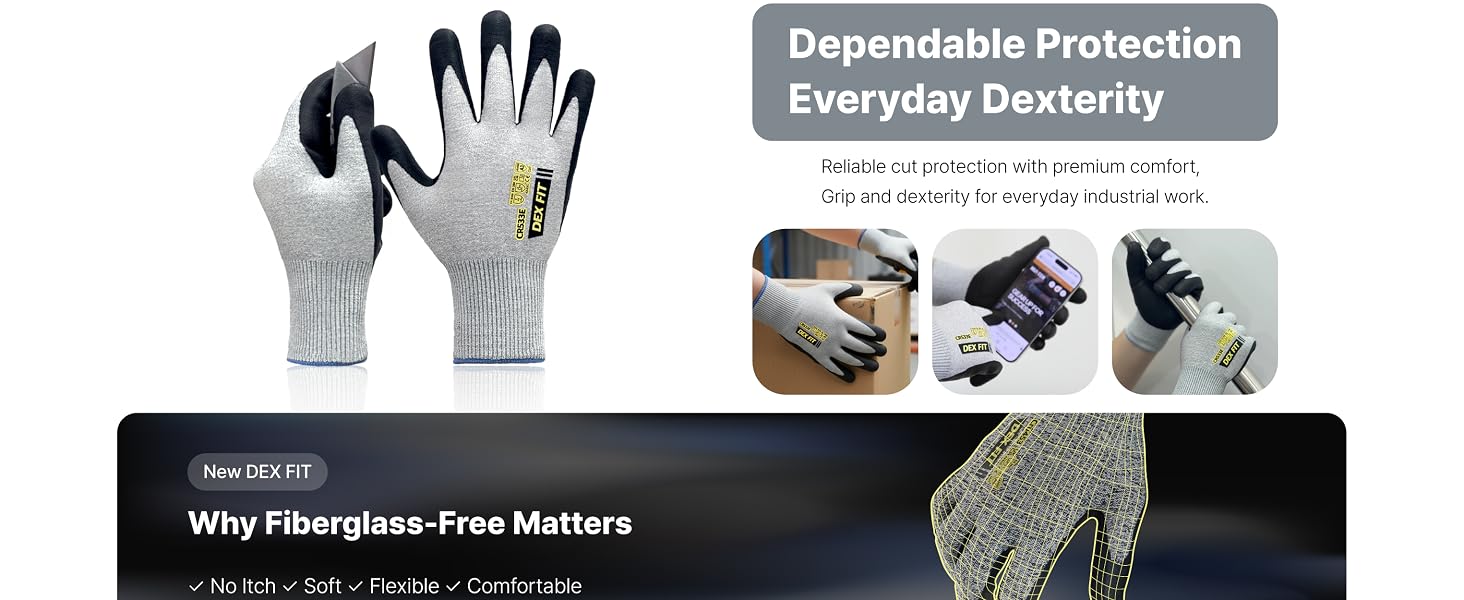 EN388 4x43c ansi a3 thin 13 gauge nitrile foam grip breathable work gloves
