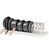 ORDORA 1 Pack Expandable Pots and Pans Organizer for Food Storage Container | Dual-Sided extendab...
