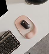 ErgoEase Ergonomic Mouse Pad with Gel Wrist Support pink