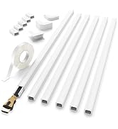 Delamu Cord Hider, One-Cord Channel 94in Cord Cover Wall, Paintable Cable Cover Raceway, Cable Co...