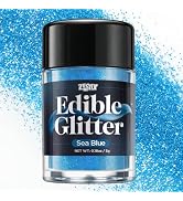Blue Edible Glitter 5g, Food Grade Luster Dust for Cocktails & Baking, Vibrant Blue Shimmer Powde...
