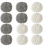 XHMAXE 12-Pack Fuzzy Ball Towels for Kitchen, 7.1 Inch Soft Absorbent Microfiber Super Fluffy Che...