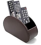 Fosinz Remote Control Holder Organizer Table Desk Leather Control Storage TV Remote Control Organ...