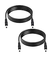 GGIPOWY 2-Pcs 6.6ft DC 5.5mm x 2.5mm Male to Male Power Extension Cable, 14AWG 12V 24V DC Power C...