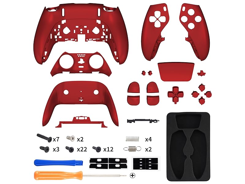 eXtremeRate Full Set Shell Buttons Touchpad Cover for PS5 Edge Controller Replacement Shell Plates
