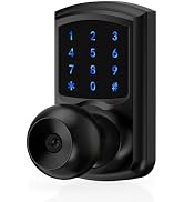 HIDALIFE Keyless Entry Door Lock with Code, Keypad Door Lock with Handle, Touchscreen Door Knob w...