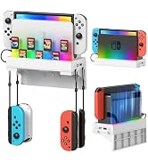 RGB Switch Wall Mount Kit for Nintendo Switch and OLED, Switch Dock Console Holder Stand, Switch ...