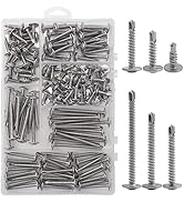 JEGONFRI #8 Modified Truss Head Sheet Metal Screws Assortment Kit, High Strength 410 Stainless St...