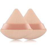 2 Pcs EVAOUXIU Triangle Powder Puff for Face Powder, Soft Plush Setting Powder Puff, Velour Cosme...
