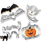 Halloween Cookie Cutters Set 12 Pcs, Stainless Steel Holiday Cookie Cutters Shape, 5.15” Bat, 3.5...