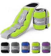 NEALFIT Ankle Weights for Men Women Kids, Leg Arm Wrist Weights with Adjustable Strap for Running...