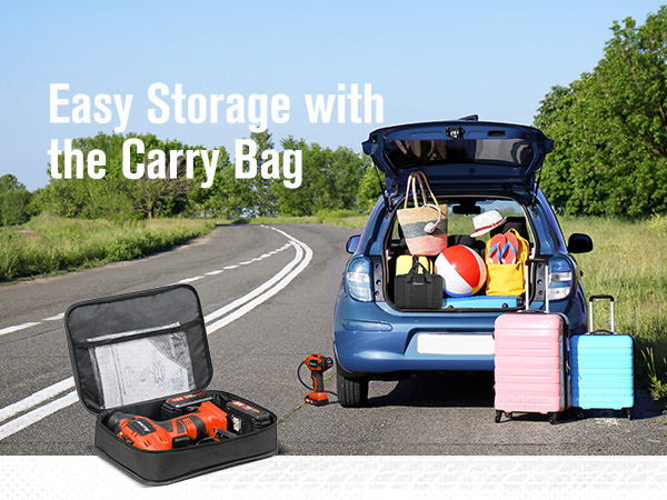 Portable Tire Inflator with Case - Easy Storage