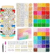 Friendship Bracelet Kit, 14,000pcs 48 Colors Bracelet Making Kit Clay Beads with Number Letter Be...