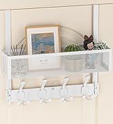Aimeaihe Over The Door Hooks Organizer, Over The Door Coat Rack with 12 Coat Hooks, Door Hanger T...