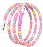 COOYA Beaded Charger Cable 3.3FT, USB C Cord PD 60W Fast Charging Dual Type C Charge Wire for iPh...