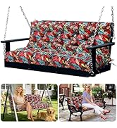 SXBFHGH Porch Swing Cushions 3 Seater Replacement Thicken 5" Waterproof & Fade Resistant Swing Cu...