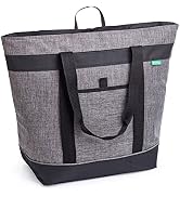 Jumbo Insulated Cooler Bag (Charcoal) with HD Thermal Insulation - Premium, Collapsible Soft Cool...