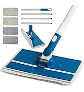 TRENNCHI Wall Cleaner Mop and Baseboard Cleaner Tool with 55" Long Handle & Foldable Panel - Mult...