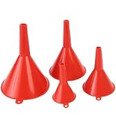 GreatNeck 70018 Funnel Set, 4 Pc Kitchen Funnel Set, Stackable Design, Hanging Holes, Use for Spi...