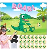 iPartycool, Dinosaur Party Games, Pin The Egg on The Dinosaur Games, Cute Dinosaur Stickers, Dino...