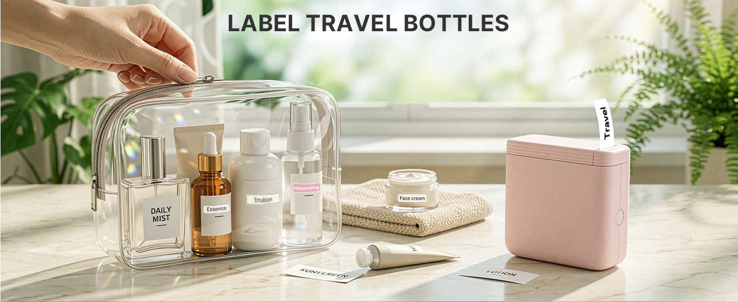 Label Travel Bottles