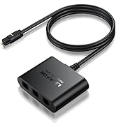 LiNKFOR Optical Cable Splitter 1x3 SPDIF Toslink Optical Splitter with 1PCS Optical Audio Cable T...