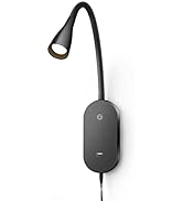 Wall Reading Light, Book Light for Reading in Bed, Touch Control USB Output Modern Reading Lamp,5...
