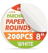 8 Inch Parchment Paper Rounds, Parchment Paper Sheets, Air Fryer Liner, Non Stick Baking Parchmen...