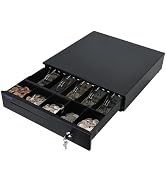 RIBAO 16’’ Cash Register Drawer for Point of Sale(POS) System, 5 Bill 5 Coin with Adjustable Coin...