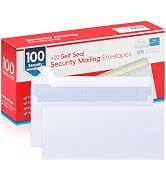 Zzrywuty #10 Letter Size Mailing Envelopes for Business, 100pcs Self Seal Windowless Security Env...