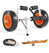 VEVOR Kayak Cart, 200 lbs Load Capacity, Foldable Kayak Trolley with 10-inch Solid Rubber Tires &...
