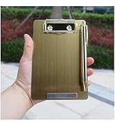 Stainless Steel Magnetic Clipboard with Pen - Multiple Sizes, Magnetic Design, Essential for Offi...